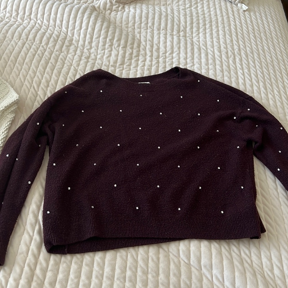 Size XL Burgundy Pullover Sweater (037)